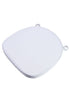 Chivari White Fabric 2" Thick Cross Back Cushion CUSHXSTRAP-WHI-AX-T