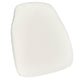 Chivari White 1.75" Thick Fabric Panel Back Chiavari Chair Cushion and SlipNot™ Technology CUSHPANFAB-WHI-A