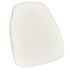 White 1.75" Thick Fabric Panel Back Chiavari Chair Cushion and SlipNot™ Technology