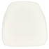 White 1.75" Thick Fabric Panel Back Chiavari Chair Cushion and SlipNot™ Technology