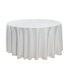Chivari 5-Pack White Round Polyester Tablecloth 190gsm 132" SX-TABLPOLY-132IN-WHT-5