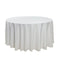 Chivari 5-Pack White Round Polyester Tablecloth 190gsm 132" SX-TABLPOLY-132IN-WHT-5