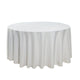 Chivari 5-Pack White Round Polyester Tablecloth 190gsm 132" SX-TABLPOLY-132IN-WHT-5