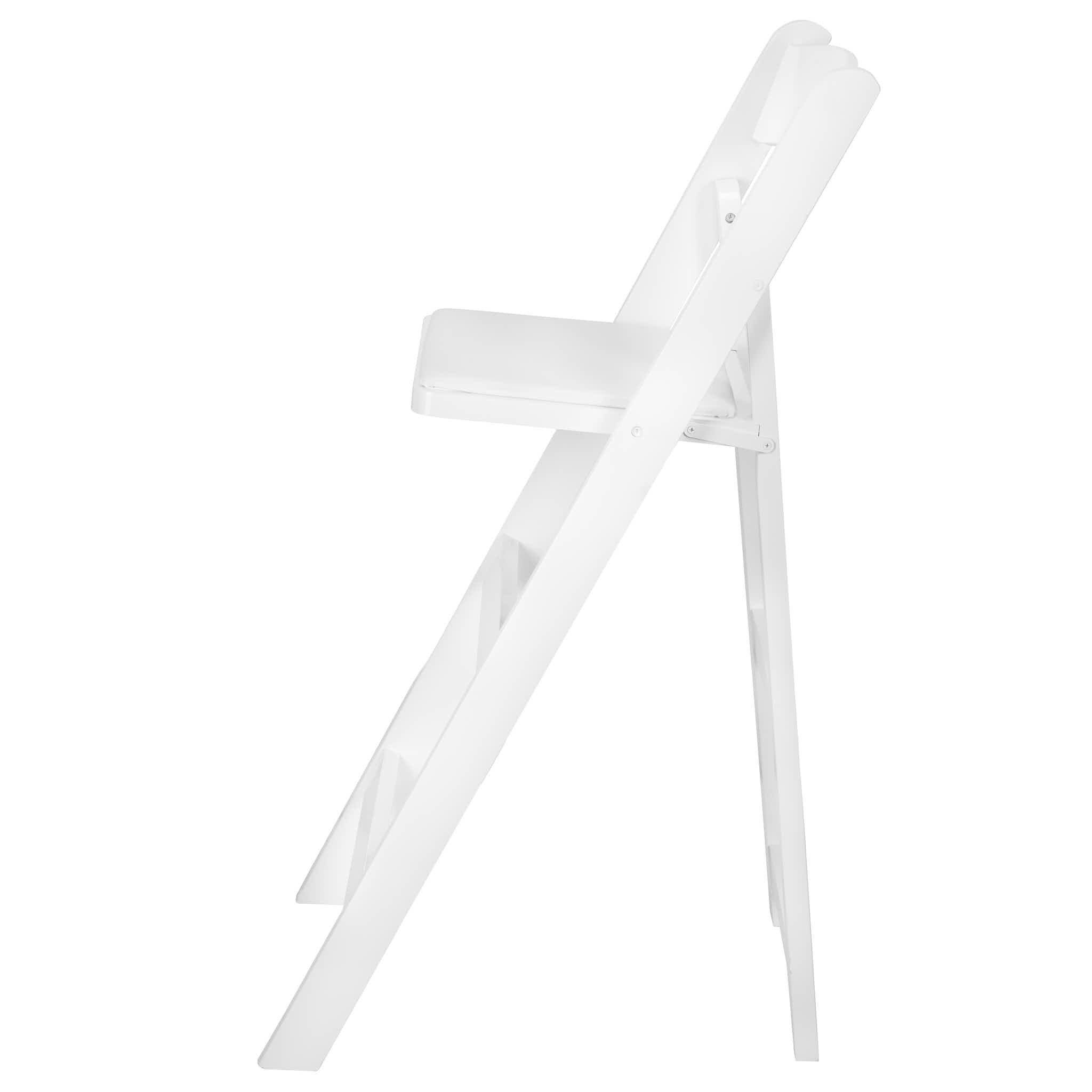 Chivari White ToughWood™ Folding Bar Stool with Padded Seat BFWW-AX