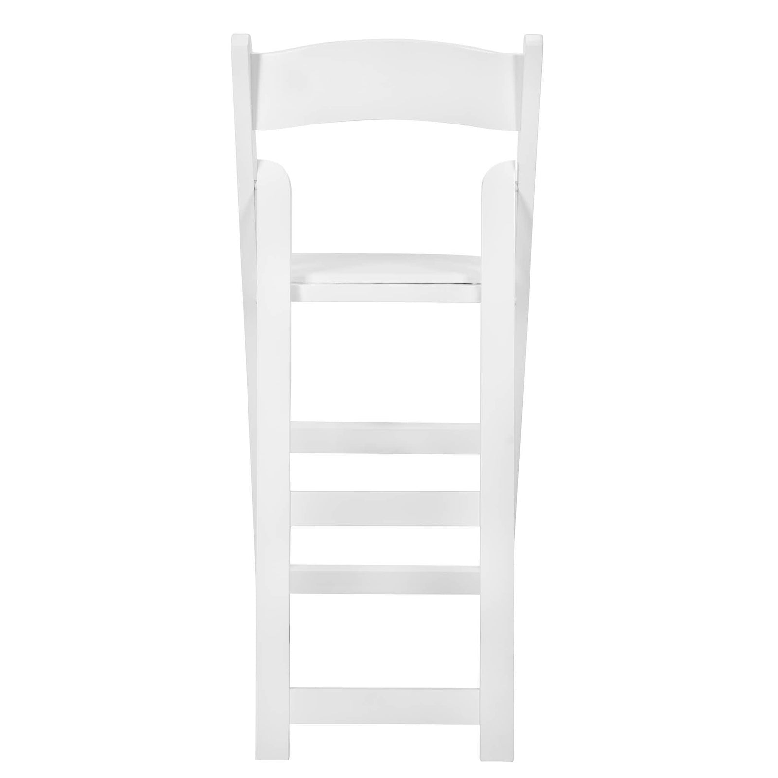 Chivari White ToughWood™ Folding Bar Stool with Padded Seat BFWW-AX