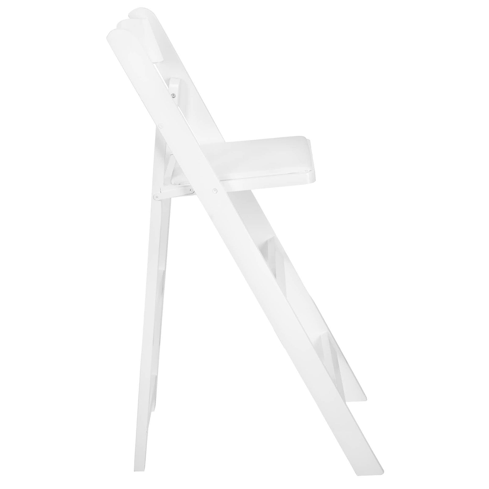 Chivari White ToughWood™ Folding Bar Stool with Padded Seat BFWW-AX