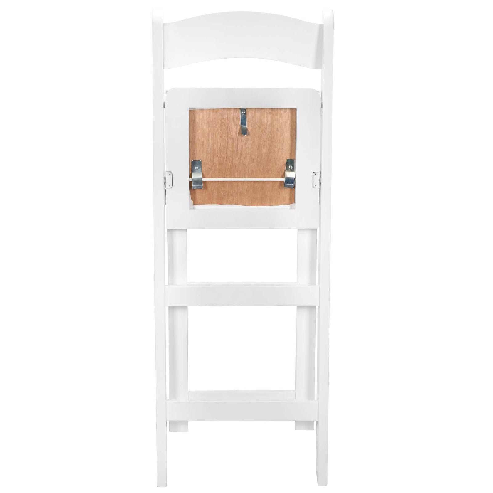 Chivari White ToughWood™ Folding Bar Stool with Padded Seat BFWW-AX