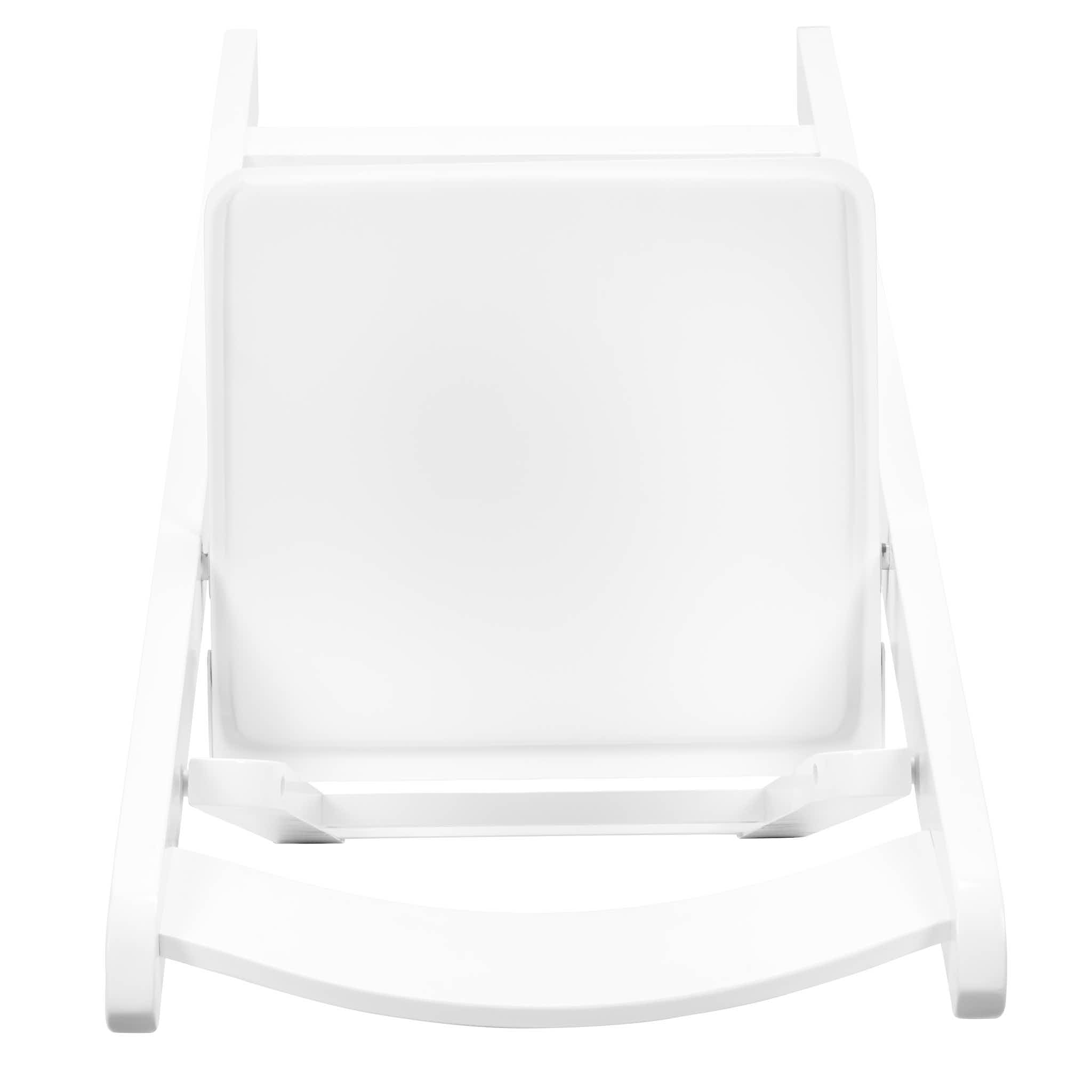 Chivari White ToughWood™ Folding Bar Stool with Padded Seat BFWW-AX