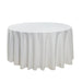 Chivari 5-Pack White Round Polyester Tablecloth 190gsm 120" SX-TABLPOLY-120IN-WHT-5