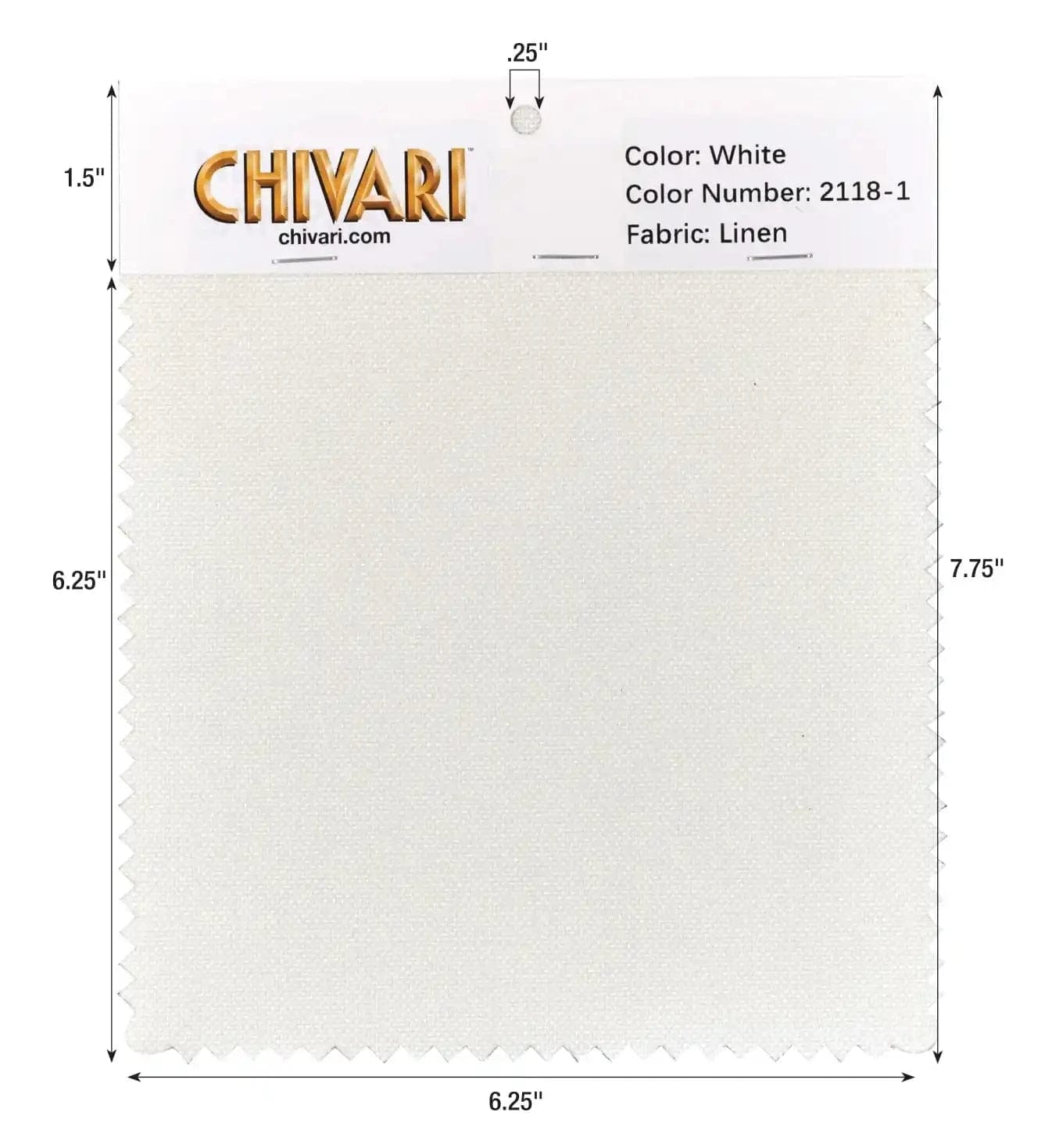 Chivari World’s Best Cushion Fabric Swatch - White Linen SW-L-P-A