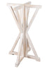 Chivari 36" (3 Foot) White Distressed Round Farm Cocktail Table Some Assembly Required TFARMCKTL36-WD-AX-T