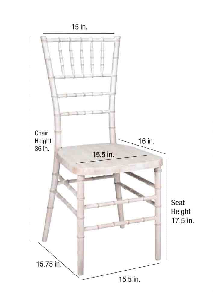Chivari White Distressed WoodGrain™ Resin Steel Skeleton™ Chiavari Chair CCRWDB-STEEL-AX-T