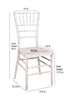 Chivari White Distressed WoodGrain™ Resin Steel Skeleton™ Chiavari Chair CCRWDB-STEEL-AX-T