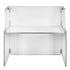 White 42" Tall x 48" Long Portable Folding Bar Laminate Surface PVC Edge