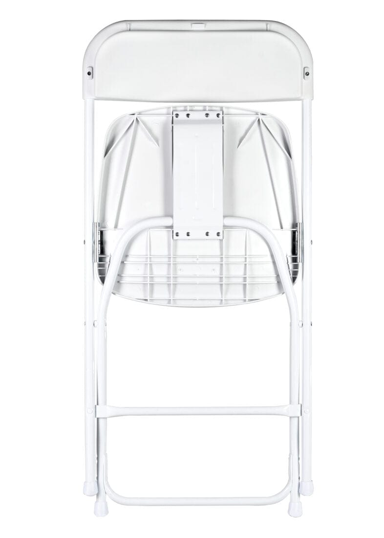 Chivari White Folding Chair (Steel-Poly Chair) - A Series CFPW-AX-T