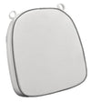 Chivari White with Gray Piping 2.5" Thick Chair Cushion - World's Best Cushions CUSHBST-WGR-AX-T