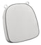 Chivari White with Gray Piping 2.5" Thick Chair Cushion - World's Best Cushions CUSHBST-WGR-AX-T