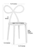 Chivari Kids White Resin Bow Chair with Round Seat CBORW-KID-ZG