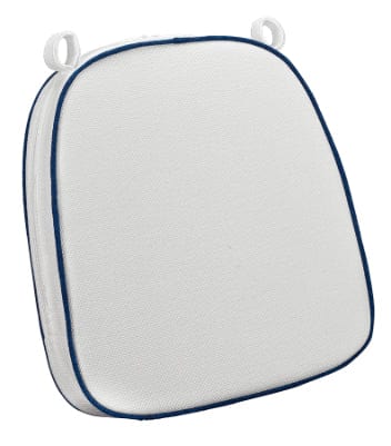 Chivari White with Navy Blue Piping 2.5