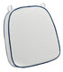 Chivari White with Navy Blue Piping 2.5" Thick Chair Cushion - World's Best Cushions CUSHBST-WNB-AX-T