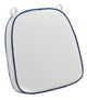 Chivari White with Navy Blue Piping 2.5" Thick Chair Cushion - World's Best Cushions CUSHBST-WNB-AX-T