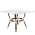 Toulouse 48" x 36" Glass Top White French Bistro Table TBTP4836WWD-KT-AX-T