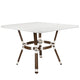 Toulouse 48" x 36" Glass Top White French Bistro Table TBTP4836WWD-KT-AX-T