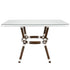 Toulouse 48" x 36" Glass Top White French Bistro Table TBTP4836WWD-KT-AX-T