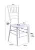 40 Chair Pack White Steel Skeleton™ Resin Chiavari Chair