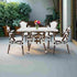 Toulouse White French Bistro Set Includes 48" x 36" Table and 4 Chairs with Arms FBK-SQ-WWD-AWD4-AX