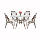 Toulouse White French Bistro Set Includes 48" x 36" Table and 4 Chairs FBK-SQ-WWD-WD4-AX