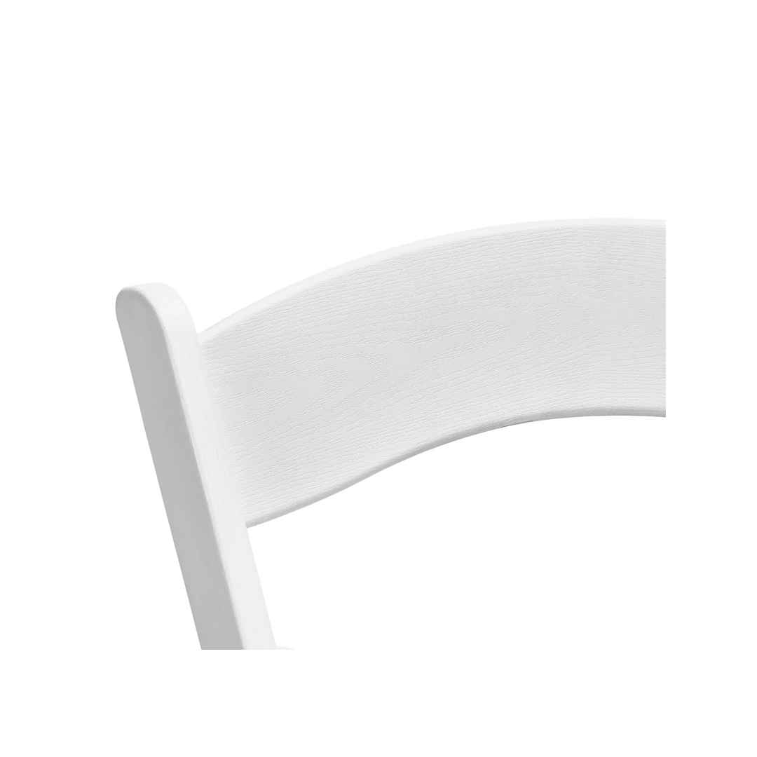 White WoodGrain™ Resin Steel Skeleton™ Folding Chair with White Seat (Per Chair Price Shown - Sold only in Quantities of 4)