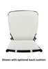 White 1.75" Thick Fabric Panel Back Chiavari Chair Cushion and SlipNot™ Technology