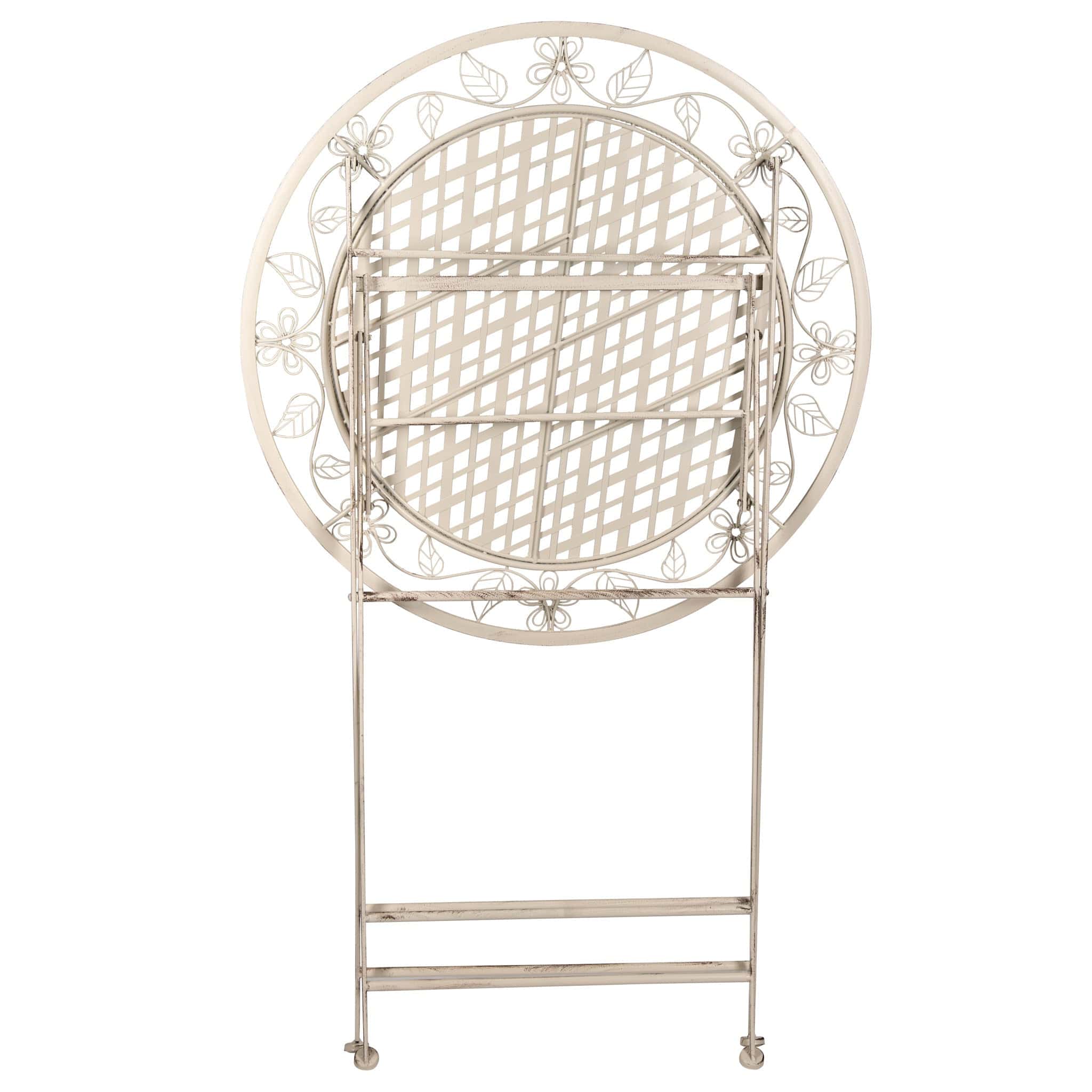 Chivari 32" Antique White Barcelona Bistro Cocktail Table TBBBMW-AX-T