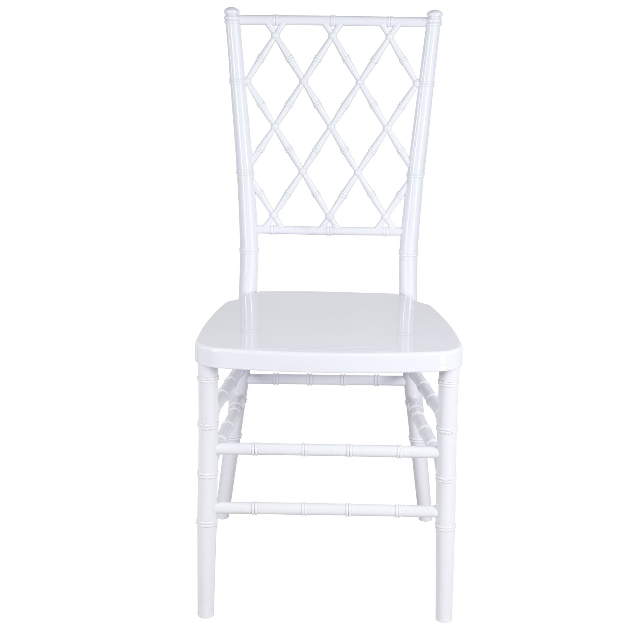 Chivari White Diamond Resin Chiavari Chair  - 4 Pack - Some Assembly Required CDRW-U-ZG-T-4