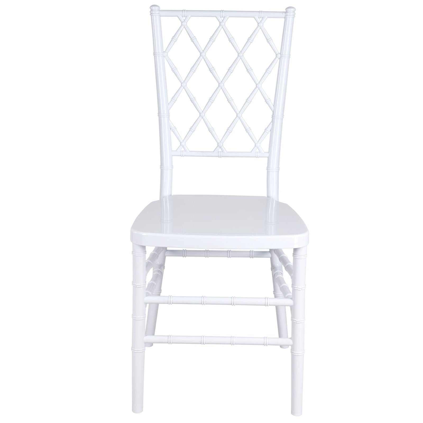 Chivari White Diamond Resin Chiavari Chair  - 4 Pack - Some Assembly Required CDRW-U-ZG-T-4