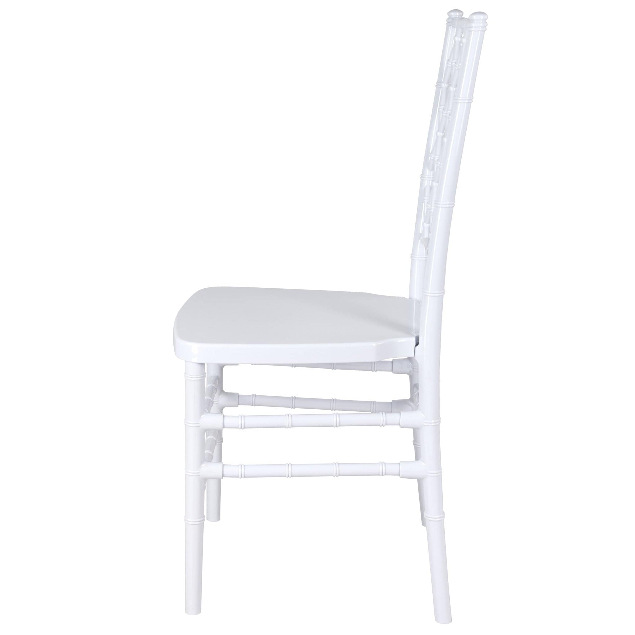 Chivari White Diamond Resin Chiavari Chair  - 4 Pack - Some Assembly Required CDRW-U-ZG-T-4