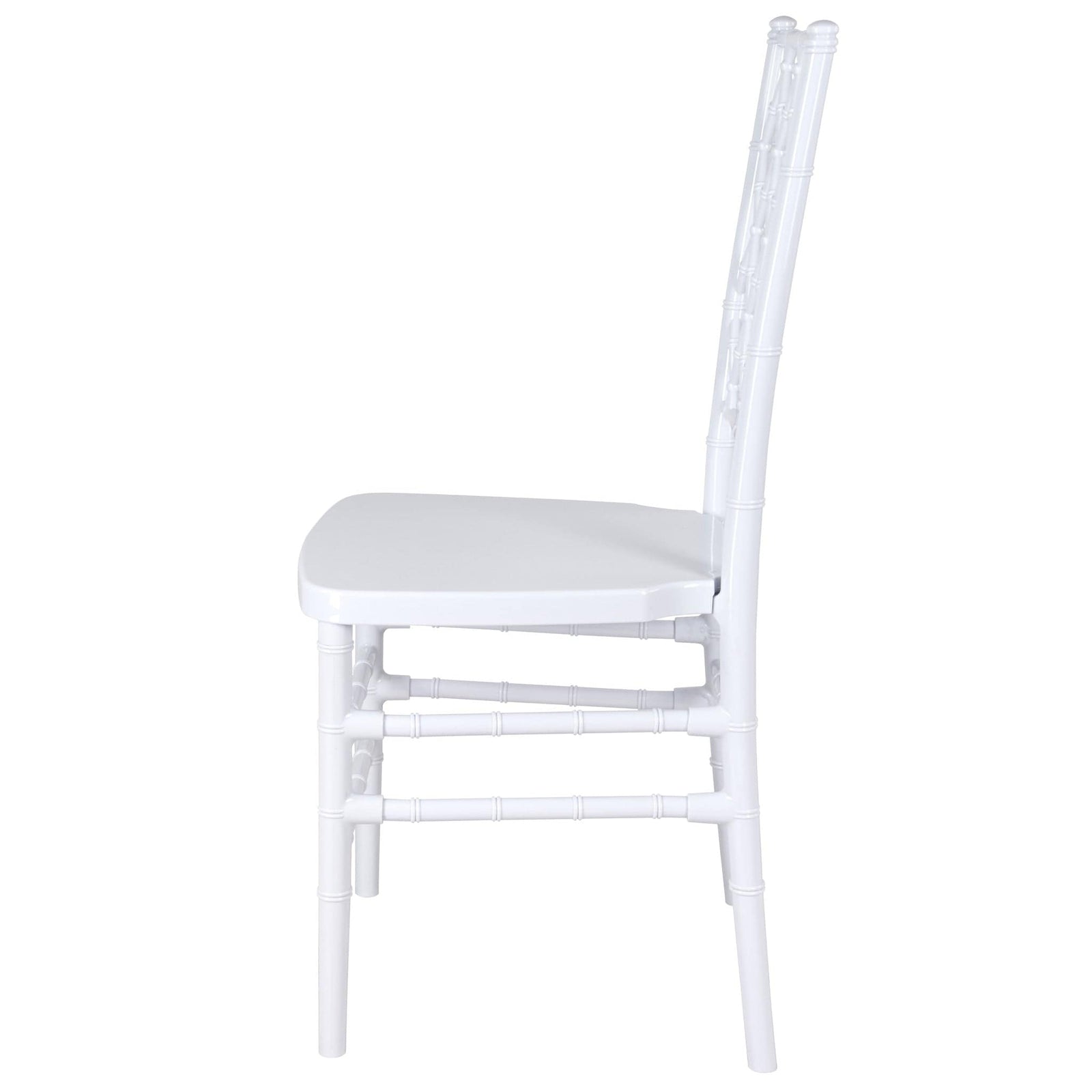Chivari White Diamond Resin Chiavari Chair  - 4 Pack - Some Assembly Required CDRW-U-ZG-T-4