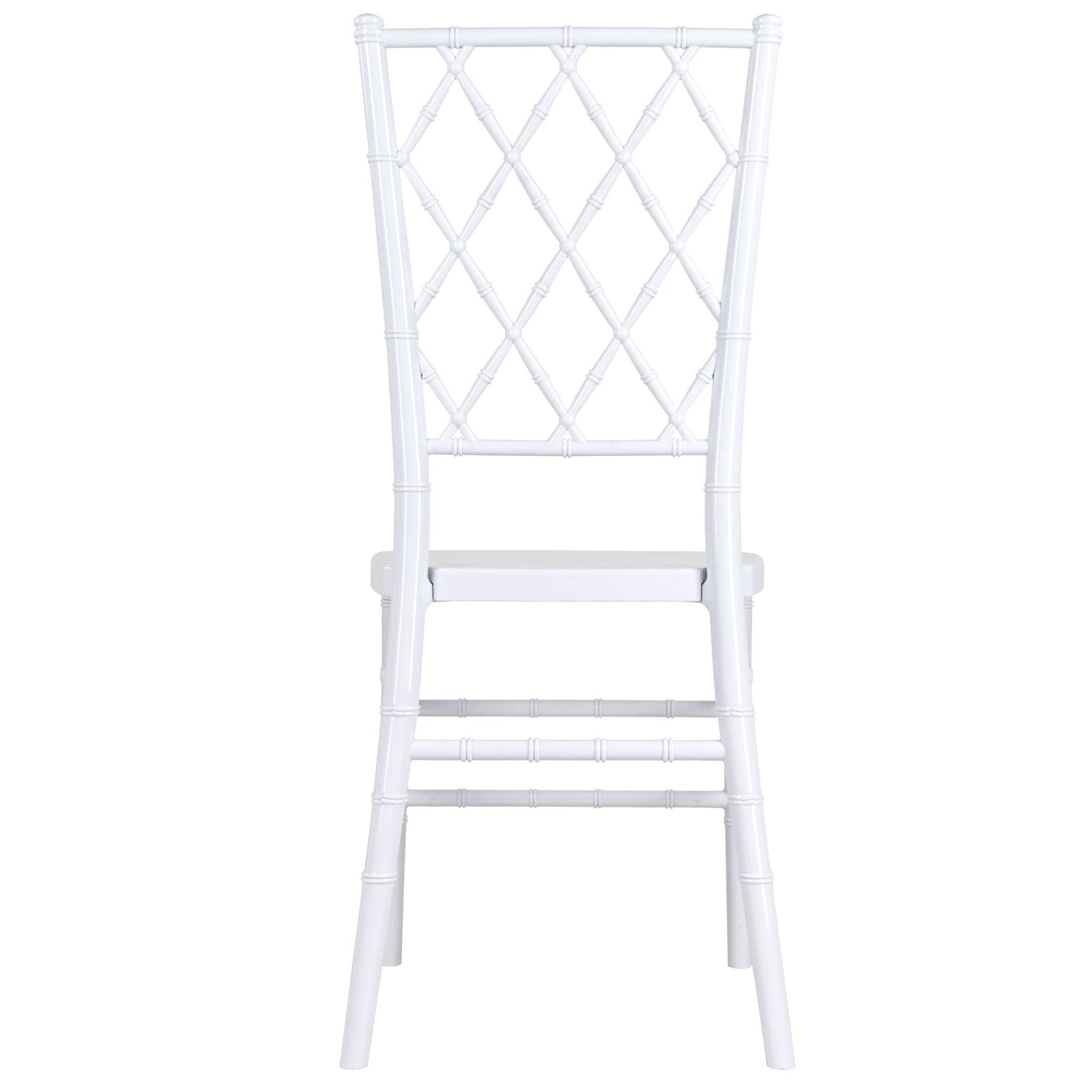 Chivari White Diamond Resin Chiavari Chair  - 4 Pack - Some Assembly Required CDRW-U-ZG-T-4