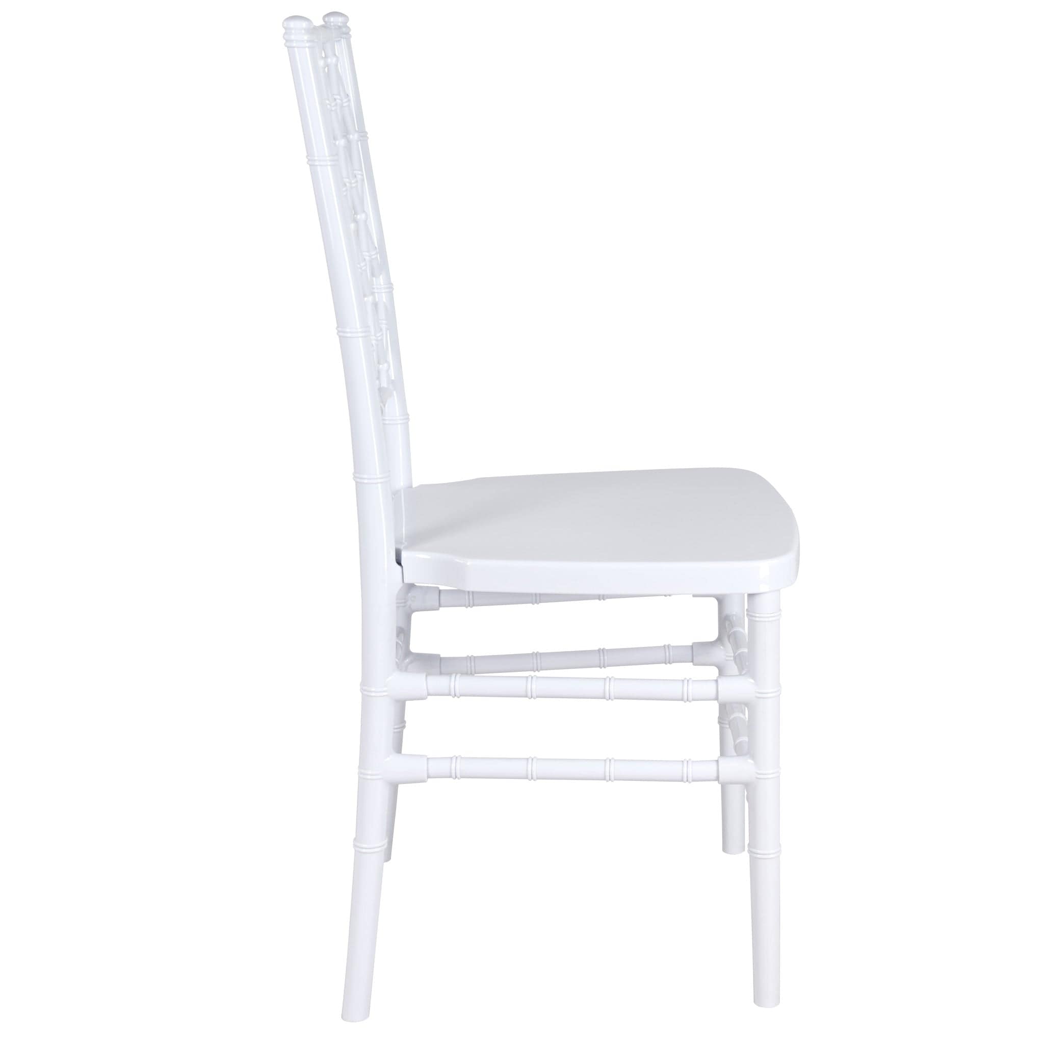 Chivari White Diamond Resin Chiavari Chair  - 4 Pack - Some Assembly Required CDRW-U-ZG-T-4