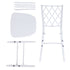 Chivari White Diamond Resin Chiavari Chair  - 4 Pack - Some Assembly Required CDRW-U-ZG-T-4