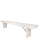 Chivari White Distressed 8 Foot (96″ x 12″) Rectangle Farmhouse Table Bench TFARM-BENCH-9612-WHITEDIST-AX-T