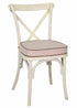Chivari White Distressed ToughResin™ WoodGrain Cross Back Chair CXRWD-AX-T