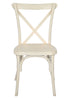 Chivari White Distressed ToughResin™ WoodGrain Cross Back Chair CXRWD-AX-T