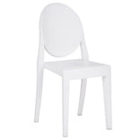 White Resin Kids Victoria Ghost Chair