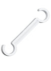 Chivari 80 Pack White Large Poly Folding Clip to connect Poly Chairs PARTS-FOLD-POLY-CLIP-WH80L
