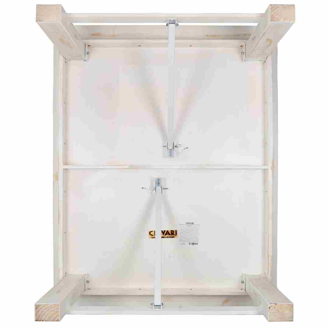 Chivari 72″ x 40″ (6 Foot ) White Distressed Rectangle Straight Leg Wood Farm Table TFARMRT7240-WHITEDIS-S-LEG-AX-T
