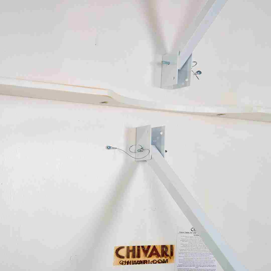 Chivari 72″ x 40″ (6 Foot ) White Distressed Rectangle Straight Leg Wood Farm Table TFARMRT7240-WHITEDIS-S-LEG-AX-T
