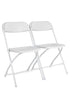 Chivari 80 Pack White Small Poly Folding Clip to connect Poly Chairs PARTS-FOLD-POLY-CLIP-WH80S