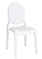 Chivari White Resin Oval Back Sophia Ghost Chair CGSRW-ZG-T